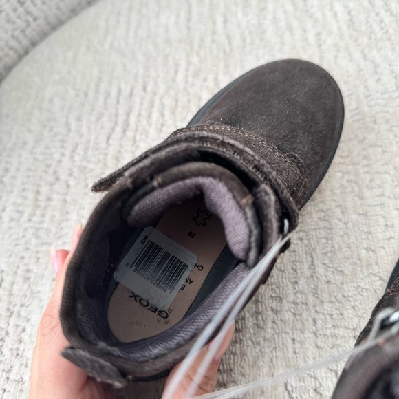 GEOX Boys NEW Suede Leather Boot EU28 Brown High Top Velcro ‘RIDDOCK BOY’ US10.5 - Picture 4 of 6